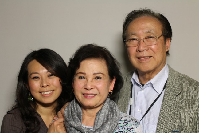 Jenny Phu with her parents at StoryCorps San Francisco.