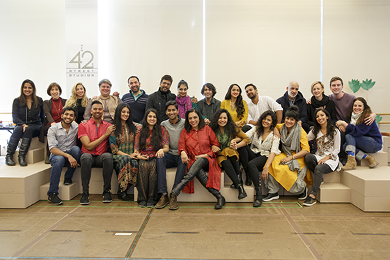 The cast and crew of "Monsoon Wedding," premiering on stage at the Berkeley Rep on May 5 and directed by Mira Nair. Photo by Joan Marcus for Berkeley Repertory Theatre.