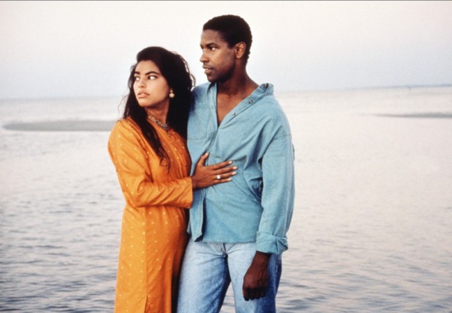 Sarita Choudhury and Denzel Washington in Mira Nair's "Mississippi Masala."