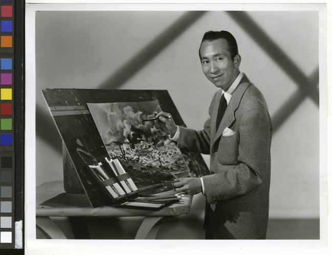 Tyrus Wong. Warner Bros. circa 1940s. Photo courtesy of Pamela Tom.