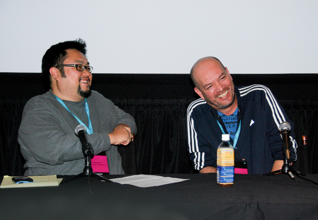 Anderson Le, left with filmmaker Stephane Gauger at CAAMFest in 2011.