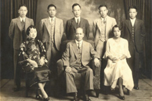 old black and white photo of Chinese Americans